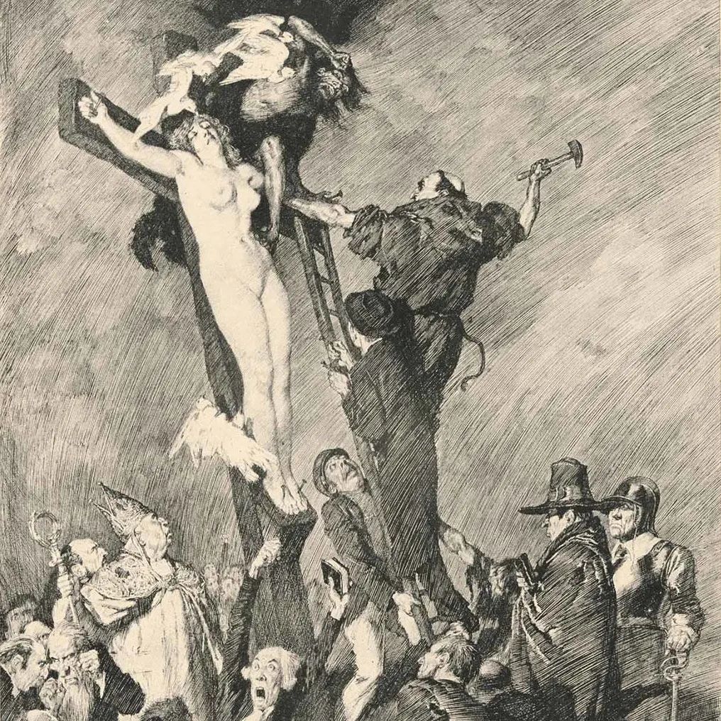 Norman Lindsay - The Crucified Venus (1912)